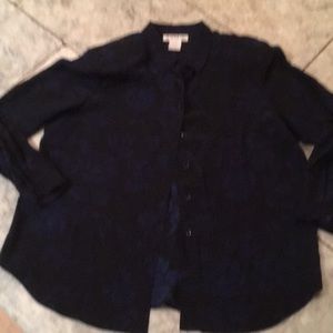 New Jones New York 100% Silk Ladies Blouse Sz 16W